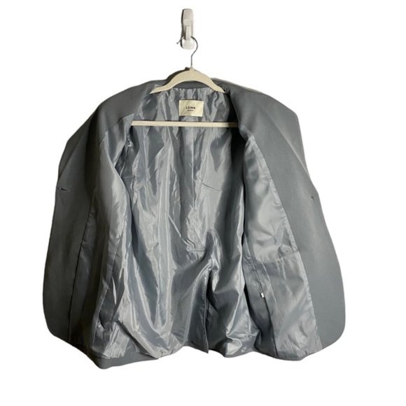 Loing Women's Light Blue Notch Lapel Formal Blazer - Picture 8 of 8